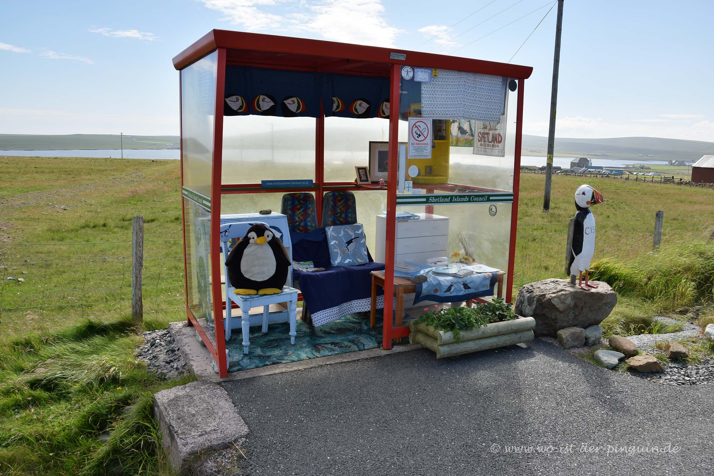 Unst Bus Shelter auf den Shetland-Inseln