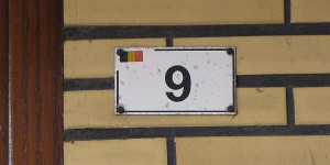 Hausnummer auf Belgisch
