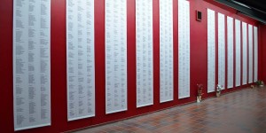 Namen der Opfer in Neuengamme